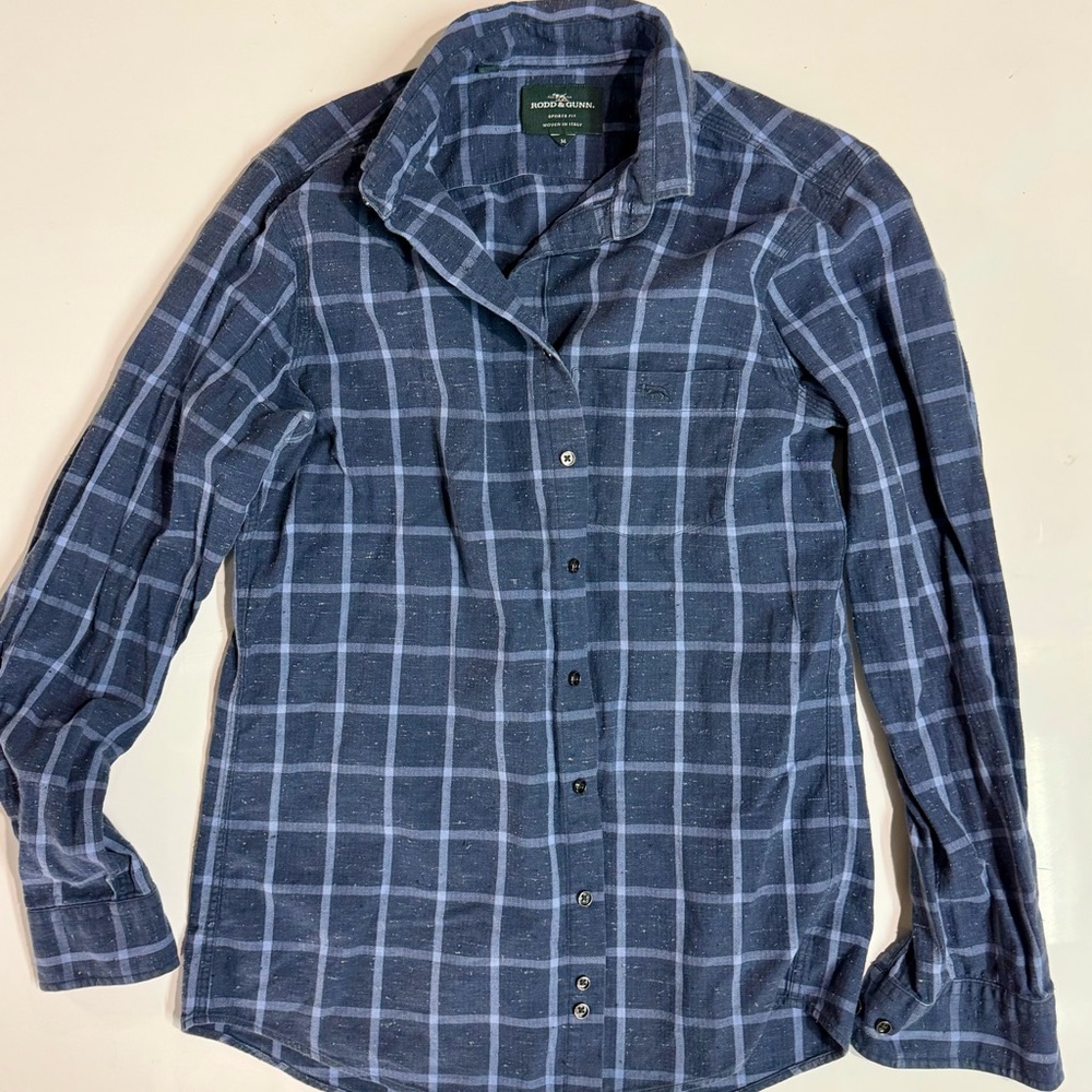 Rodd & Gunn Navy Plaid Casual Shirt